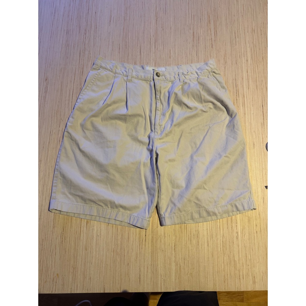 Field Gear Mens Khaki Pleated Chino Shorts Size 34 Tan Cotton Twill Casual
44